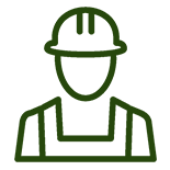 Worker with a Hard Hat Icon